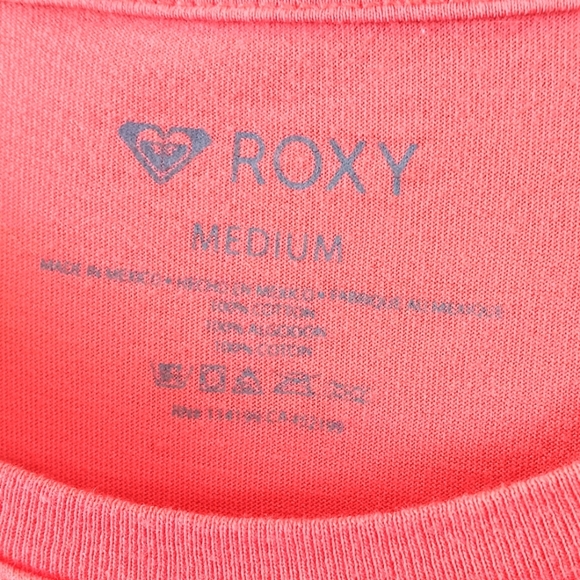 ROXY Surfer Tee M Double-Sided Orange Summer Beach - Picture 6 of 8